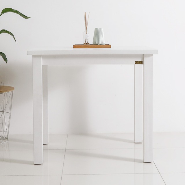 [White] 2인용 850 원목 식탁 테이블